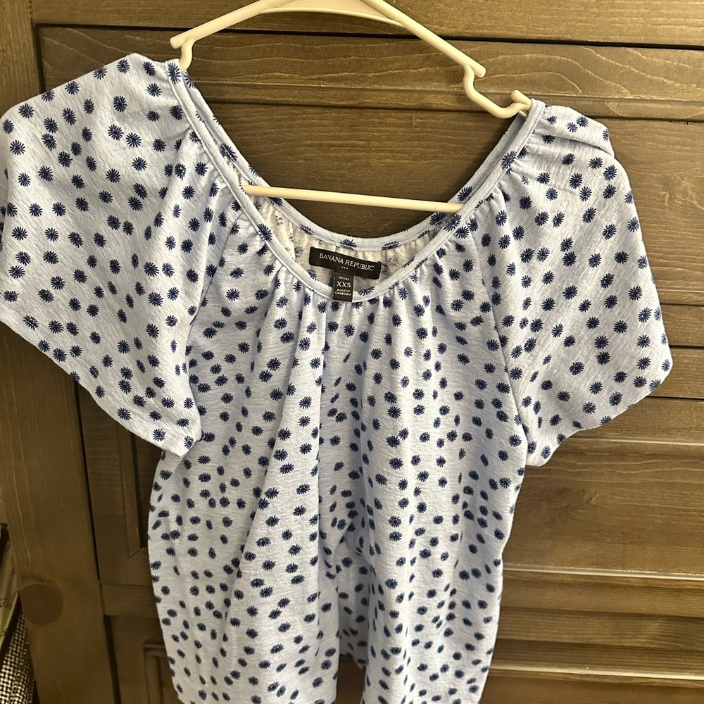 Banana Republic Blue Floral Top